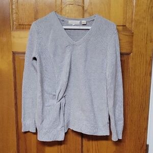 INHABIT Women's Gray V-Neck Sweater size small